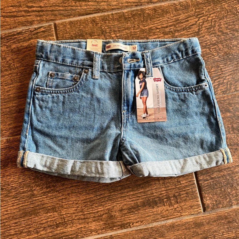 Levi's Kids Girls Blue Denim Shorts